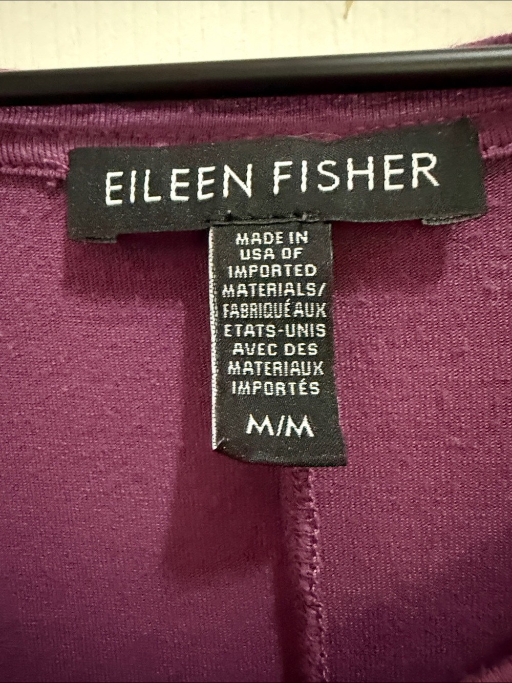 Eileen Fisher Plum Short-Sleeve V-Neck Top T-Shirt - Picture 2 of 8